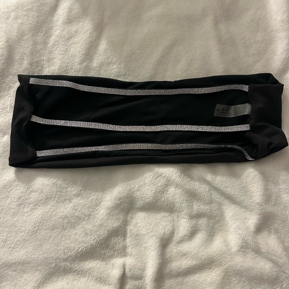 black bando bikini top